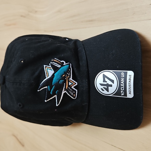 NWT 47 Ajustable San Jose Sharks HOCKEY Baseball Cap Hat OSFA - Picture 1 of 9